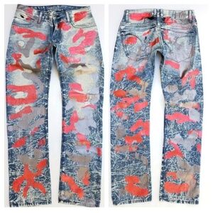 NEW ROBIN'S JEANS Men's Straight Leg Coated Jeans